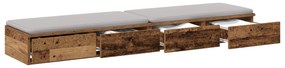 vidaXL Συρτάρια Κρεβατιού Γκρι Σονομά 140x36,5x16,5 εκ. Από ξύλο