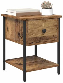 vidaXL Κομοδίνο 2 pcs Παλιό ξύλο 34 x 35,5 x 45 εκ Επεξεργασμένο ξύλο