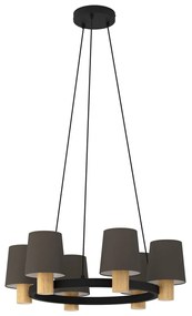 Φωτιστικό Κρεμαστό Eglo 43781 EDALE Καφέ (Brown)|Μαύρο Ματ (Black Mat)
