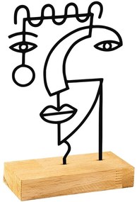 Διακοσμητικό Επιτραπέζιο Fall 565TNL1255 17x8x28cm Natural-Black Aberto Design Μέταλλο,Ξύλο