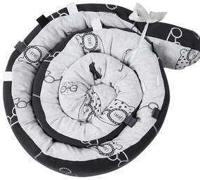 Πολυχρηστικό Μαξιλάρι Βαμβακερό 240x12εκ. Snuggly Snake Grey Bear Minene 18303004040OS