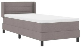 vidaXL Κρεβάτι box spring με στρώμα με στρώμα Taupe 80 x 200 cm