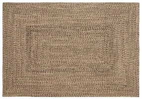 vidaXL Χαλί Φυσικό και μαύρο 120 x 170 cm Γιούτα