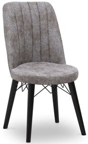 Καρέκλα Τραπεζαρίας Alegra 0222809 46x44x91cm Grey-Black Wood, Fabric