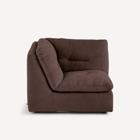 Γωνιακή πολυθρόνα σύνθεσης 90° από λινό βελούδο, GIULIANO