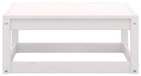 Σαλόνι Κήπου Σετ 3 Τεμαχίων Λευκό από Μασίφ Ξύλο Πεύκου - Λευκό