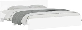vidaXL Σκελετός Κρεβατιού Λευκό 193 x 203 cm Επεξεργασμένο ξύλο