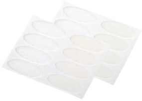 Επιφάνειες Hook Loop Αυτοκόλλητο Λεπτές Λευκό 35x15mm 8Σετ