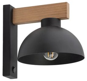 Απλίκα Φωτιστικό Τοίχου E27 15W IP20 Oslo TK Lighting 4961 Μαύρο