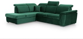 Γωνιακός καναπές Κρεβάτι MILANOS, με αποθηκευτικό χώρο, σμαραγδί 267x103x212cm-Αριστερή γωνία-BOG6234