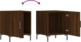 vidaXL Κομοδίνα 2 τεμ. Καφέ Δρυς 40 x 40 x 50 εκ. από Επεξεργ. Ξύλο