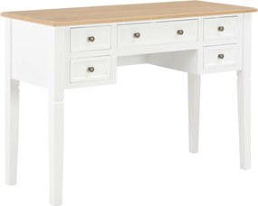 vidaXL Γραφείο Λευκό 109,5 x 45 x 77,5 εκ. Ξύλινο