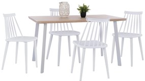 ΣΕΤ ΤΡΑΠΕΖΑΡΙΑΣ 5ΤΜΧ OFIRA HM10634 MDF TOP ΣΕ SONAMA--ΛΕΥΚΕΣ ΚΑΡΕΚΛΕΣ