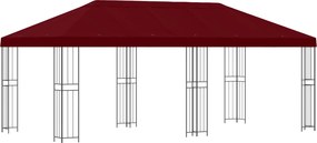 vidaXL Κιόσκι με Πλαϊνές Τοίχους 6 x 3 m Μπορντό