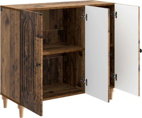 vidaXL Πλαϊνό γραφείο Παλαιωμένο ξύλο 89 x 34,5 x 80 εκ