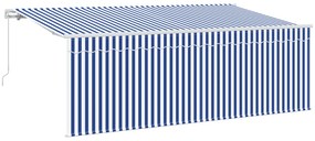 vidaXL Σκηνίτσα Αναδιπλούμενη Μπλε και άσπρο 400 x 200 cm