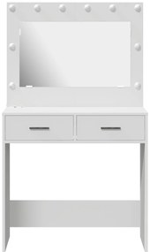 vidaXL Τραπέζι Μακιγιάζ με LED Φώτα - Λευκό, 78.5 x 41 x 135 εκ.