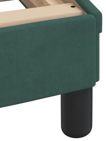 Κρεβάτι με Στρώμα Σκούρο Πράσινο 90x190 εκ. Βελούδινο 3208571