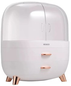 ECOCO θήκη οργάνωσης καλλυντικών E2013, επιτραπέζια, 29.5x18.5x32cm, λευκή