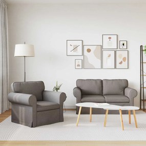 vidaXL Καναπές 120cm 2 pcs Taupe Μέταλλο