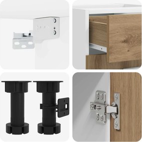 vidaXL Μονάδα κουζίνας LYON 8 pcs Artisan Δρυς Επεξεργασμένο Ξύλο