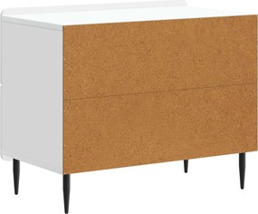 vidaXL Κομοδίνο Λευκό 62 x 34,5 x 49,5 εκ. Επεξεργασμένο Ξύλο