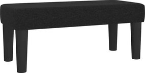 vidaXL Κρεβάτι Boxspring με Στρώμα Μαύρο 120x190 εκ. Υφασμάτινο
