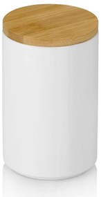 Δοχείο Αποθήκευσης Cady 15279 Φ10x15cm/800ml White-Natural Kela Bamboo,Ceramic