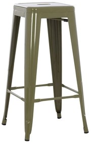 Σκαμπό Melita HM8642.03 43x43x78cm Olive Μέταλλο