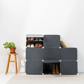 Φορητό αρθρωτό ράφι παπουτσιών InnovaGoods Γκρι