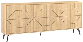 Μπουφές Bufel σε φυσική απόχρωση 181x35x77.4εκ 181x35x77.4 εκ.