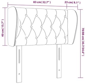 Κεφαλάρι με Πτερύγια Taupe 83 x 23 x 78/88 εκ. Υφασμάτινο 3117458