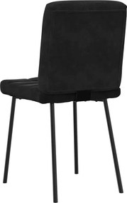 vidaXL Καρέκλες Τραπεζαρίας 6 τεμ. Μαύρες Βελούδινες