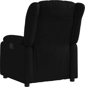 vidaXL Πολυθρόνα με Ανακλινόμενη Πόρτα Μαύρη Υφασμάτινη
