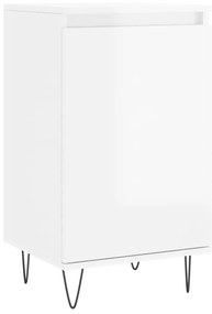 vidaXL Ντουλάπια 2 τεμ. Γυαλιστ. Λευκό 40x35x70 εκ. από Επεξεργ. Ξύλο