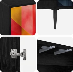 vidaXL Πλαϊνό γραφείο HEESCH Μαύρη Δρυς 69 x 33 x 76 εκ.