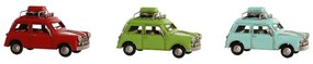 Διακοσμητική Φιγούρα DKD Home Decor Κόκκινο Πράσινο Sky μπλε Αυτοκίνητο Vintage 16 x 7,5 x 9 cm (3 Μονάδες)