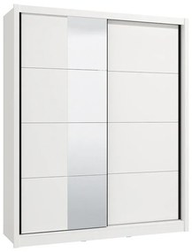 Ντουλάπα με Καθρέφτη Albi 180 Λευκό 180x60x216 εκ. 180x60x216 εκ.