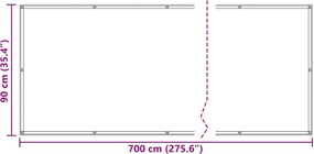 vidaXL Οθόνη Μπαλκονιού Μπορντό 90 x 700 cm