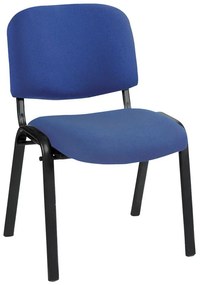 SIGMA Καρέκλα Στοιβαζόμενη Γραφείου Επισκέπτη, Μέταλλο Βαφή Μαύρο, Ύφασμα Μπλε  55x60x79cm / Σωλ.35x16/1mm [-Μπλε-] [-Μέταλλο/Ύφασμα-] ΕΟ550,19W