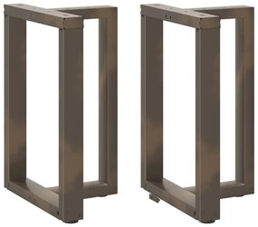 vidaXL Πόδια Τραπεζαρίας σε Σχήμα Τ, 2 τεμ. Μαύρο 60x35x(72-73) εκ. Ατσάλι