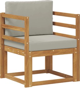 vidaXL Εξωτερικός καναπές Στερεό Ξύλο Ακακίας και Πολυεστέρ