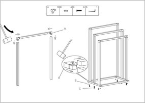 Tube chrome κρεμάστρα επιδαπέδια Sealskin