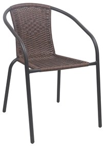Πολυθρόνα Στοιβαζόμενη Baleno-W Ε2401,0 52x60x72cm Brown