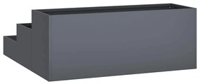 vidaXL Γλάστρα Κήπου Ανθρακί 90 x 90 x 35 εκ Ατσάλι