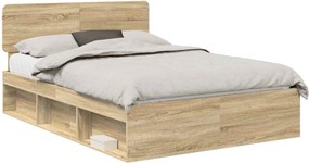 vidaXL Σκελετός Κρεβατιού Sonoma Δρυς 140 x 200 cm