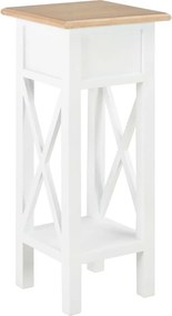 vidaXL Τραπεζάκι Βοηθητικό Λευκό 27 x 27 x 65,5 εκ. Ξύλινο