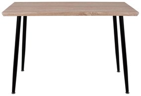 Τραπέζι Τραπεζαρίας PALOMA 120 Sonoma με Μαύρα πόδια 120x70x76,5 εκ. 120x70x76.5 εκ.