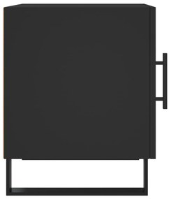 Κομοδίνο Μαύρο 40 x 40 x 50 εκ. από Επεξεργασμένο Ξύλο - Μαύρο