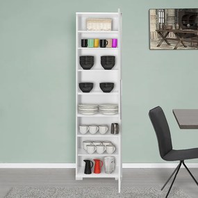 Στήλη Diamond1 pakoworld λευκό gloss 50x35x187εκ